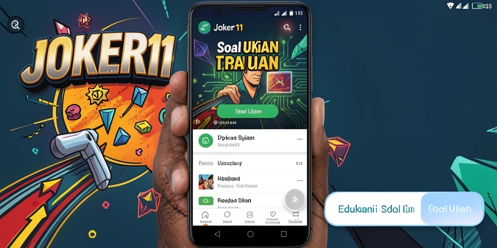 Antarmuka aplikasi JOKER11 untuk latihan Soal Ujian.