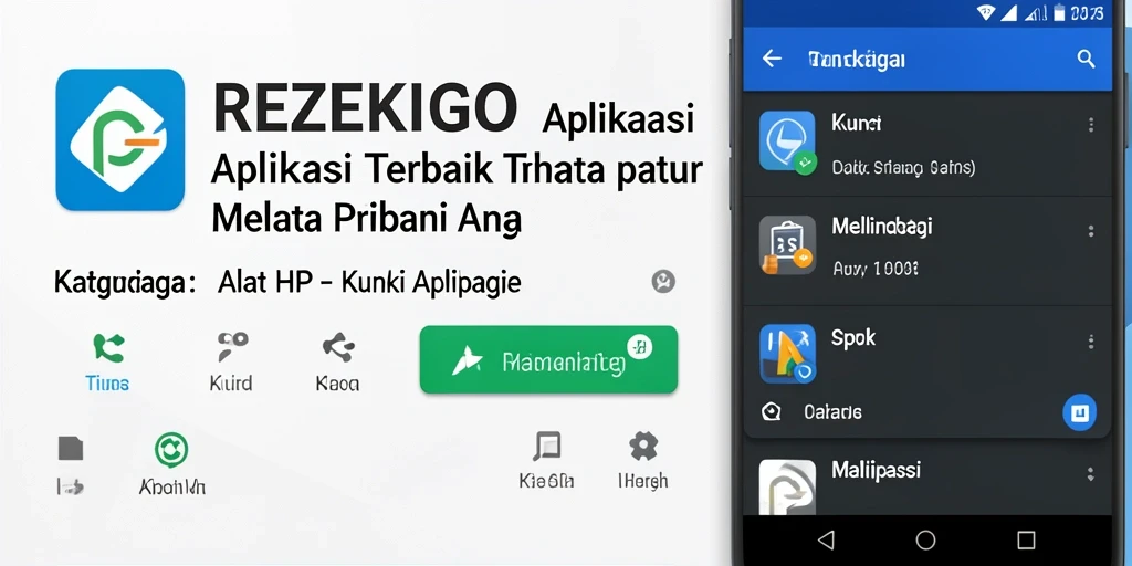Antarmuka user-friendly aplikasi REZEKIGO untuk kunci aplikasi.