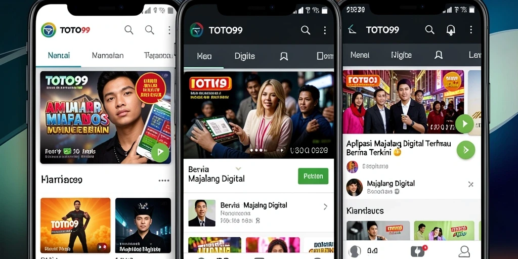 Antarmuka aplikasi TOTO99 yang menarik dan modern.