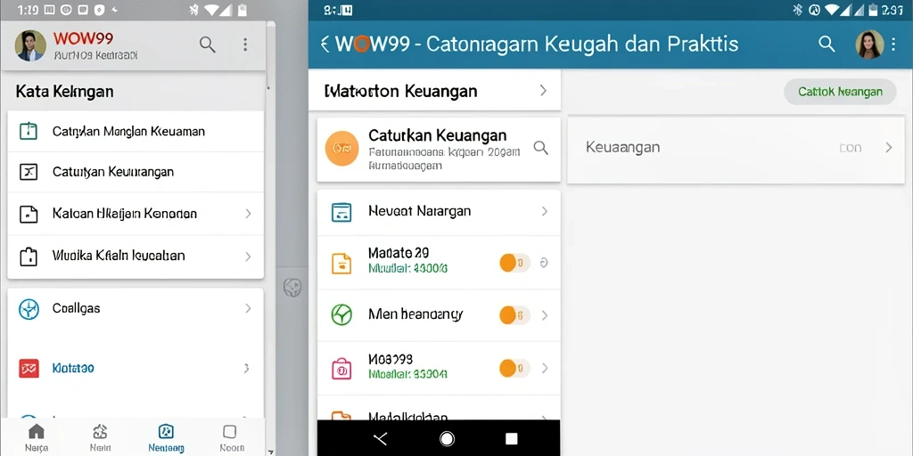 Tampilan antarmuka WOW99 yang sederhana dan terstruktur.