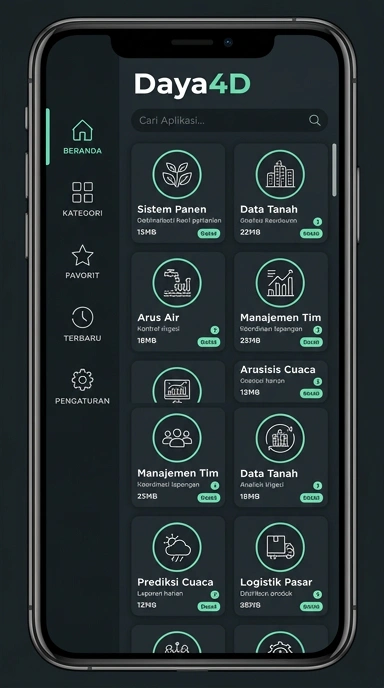 Tampilan katalog aplikasi daya4d