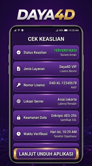 Tampilan kanal resmi daya4d